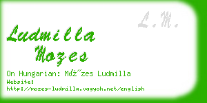 ludmilla mozes business card